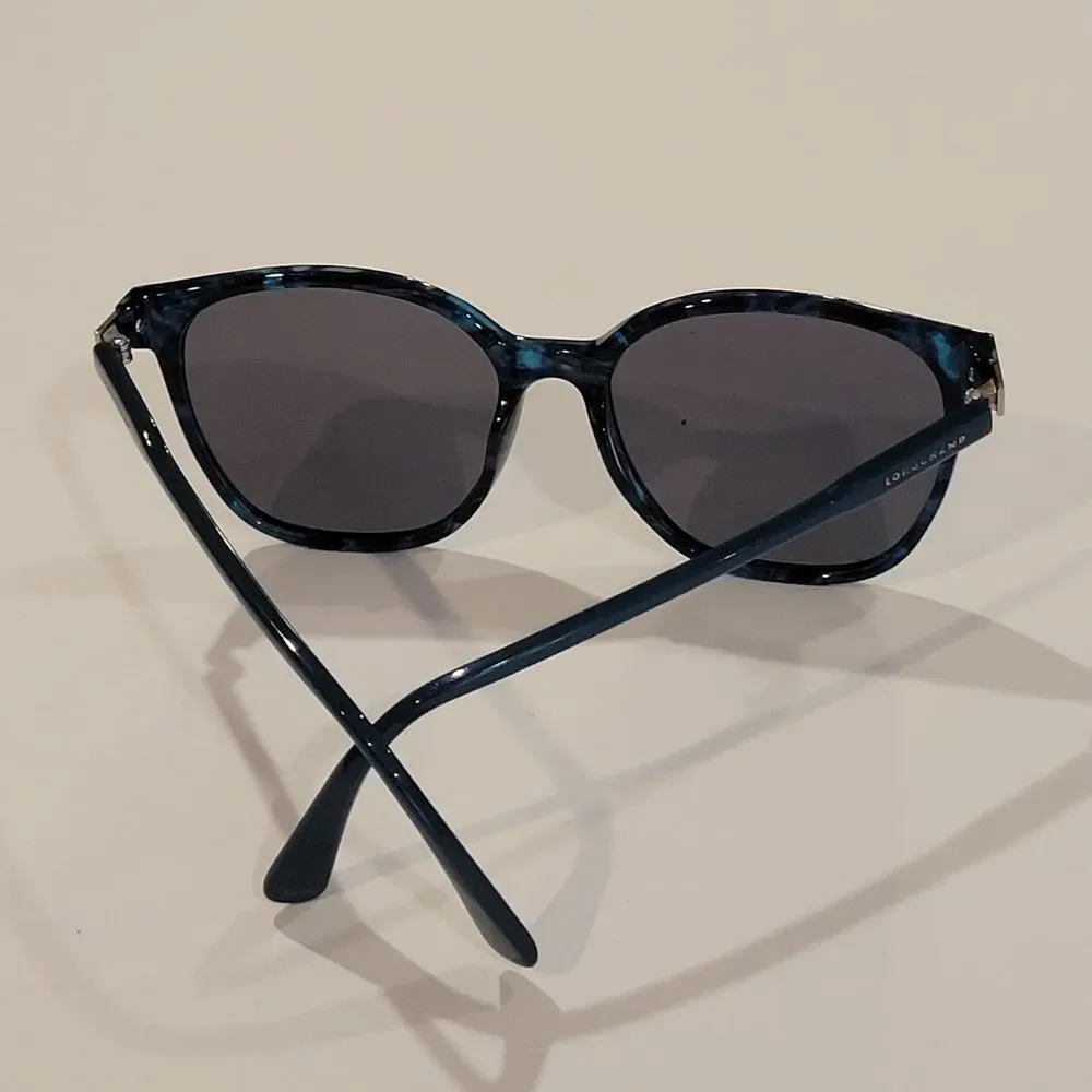 Longchamp Women's Cat Eye Sunglasses Blue/Black LO612S 421 54x16x140 with case